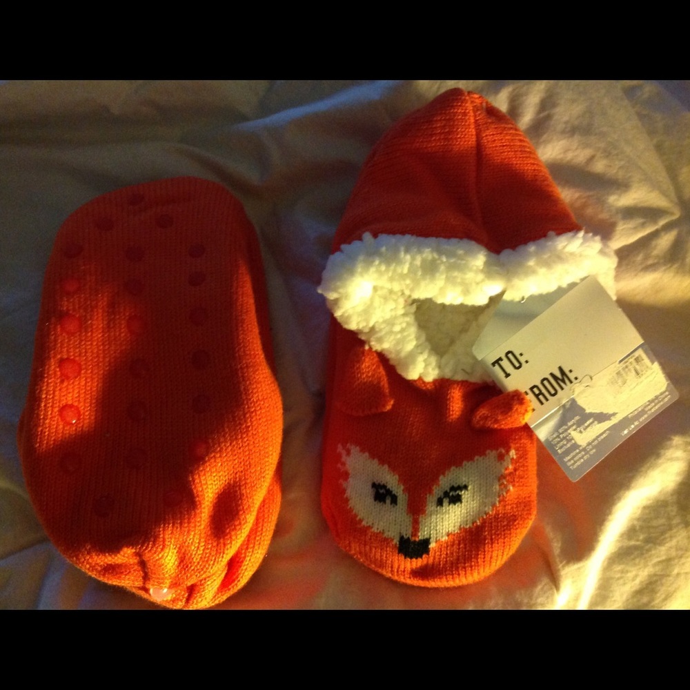 Warm & Snuggly Orange Ballerina Slippers One Size